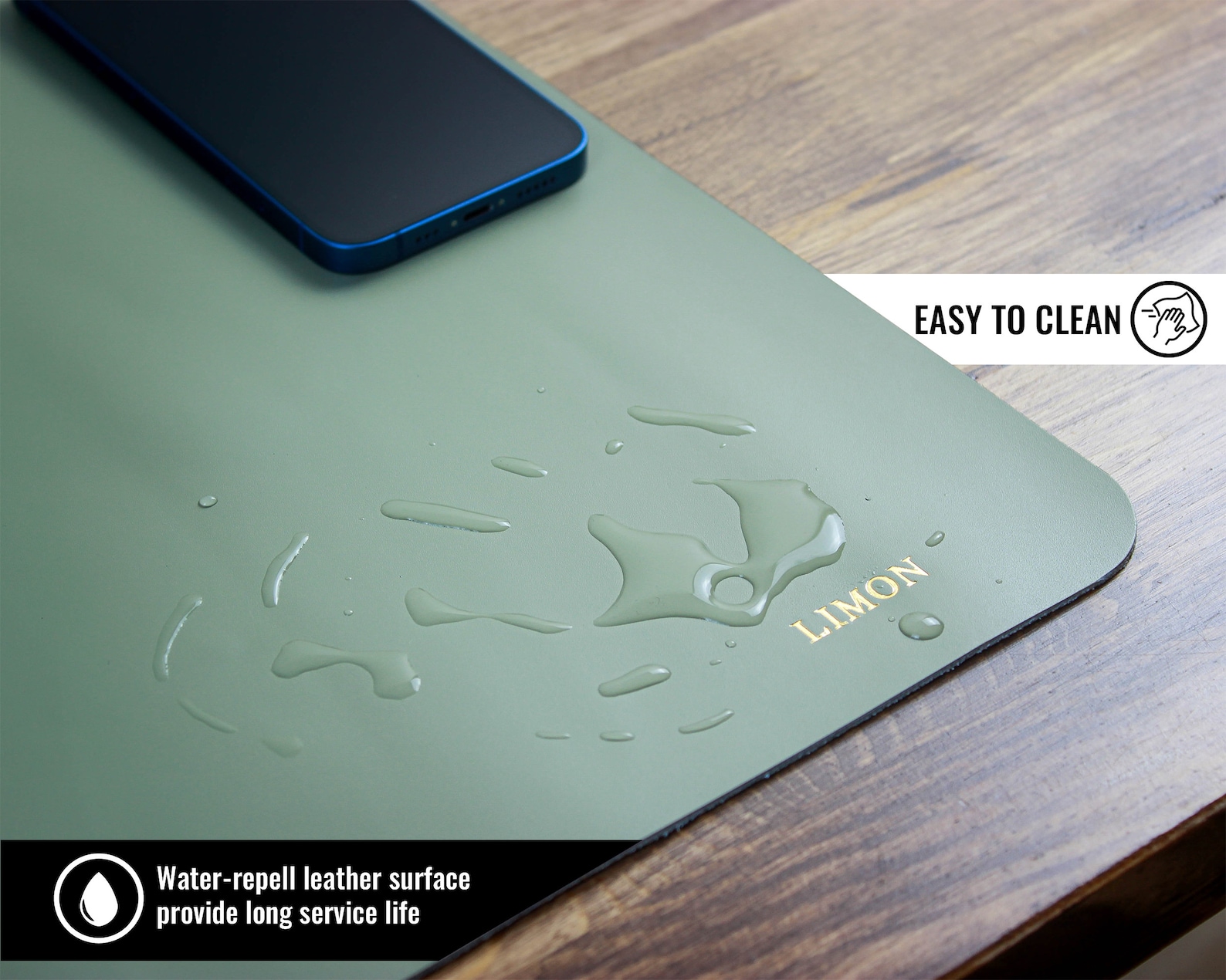 Leather Desk Mat, Custom Size Desk Pad, Personalized Office Accessories