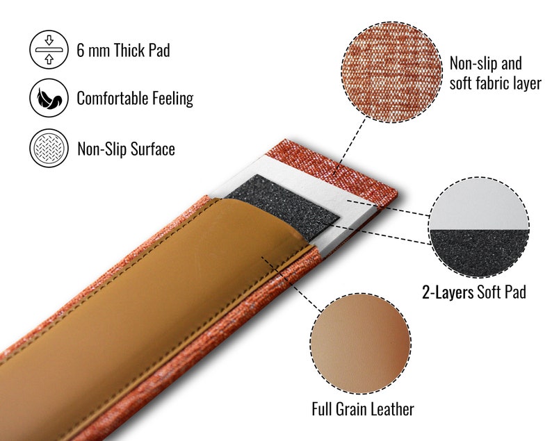Leather Guitar Strap for Guitar Lovers, Personalized Guitarist Gift, Comfortable and Adjustable Guitar Strap, Graduation Gift image 5