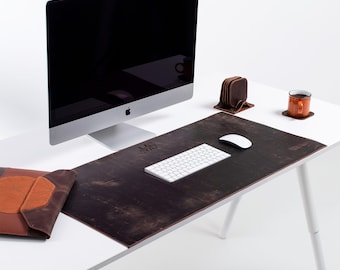 Leather Desk Mat CUSTOM SIZE Desk Pad Desk Protector Black Desk Top Pad Aesthetic Desk Blotter Office Desk Mat Extra Large Desk Pad Etsy