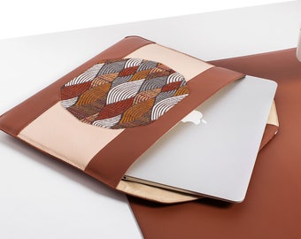 Housse en cuir pour MacBook | Housse rembourrée pour ordinateur portable de Premium Leathers | pour Macbook 13-14-15-16 pouces