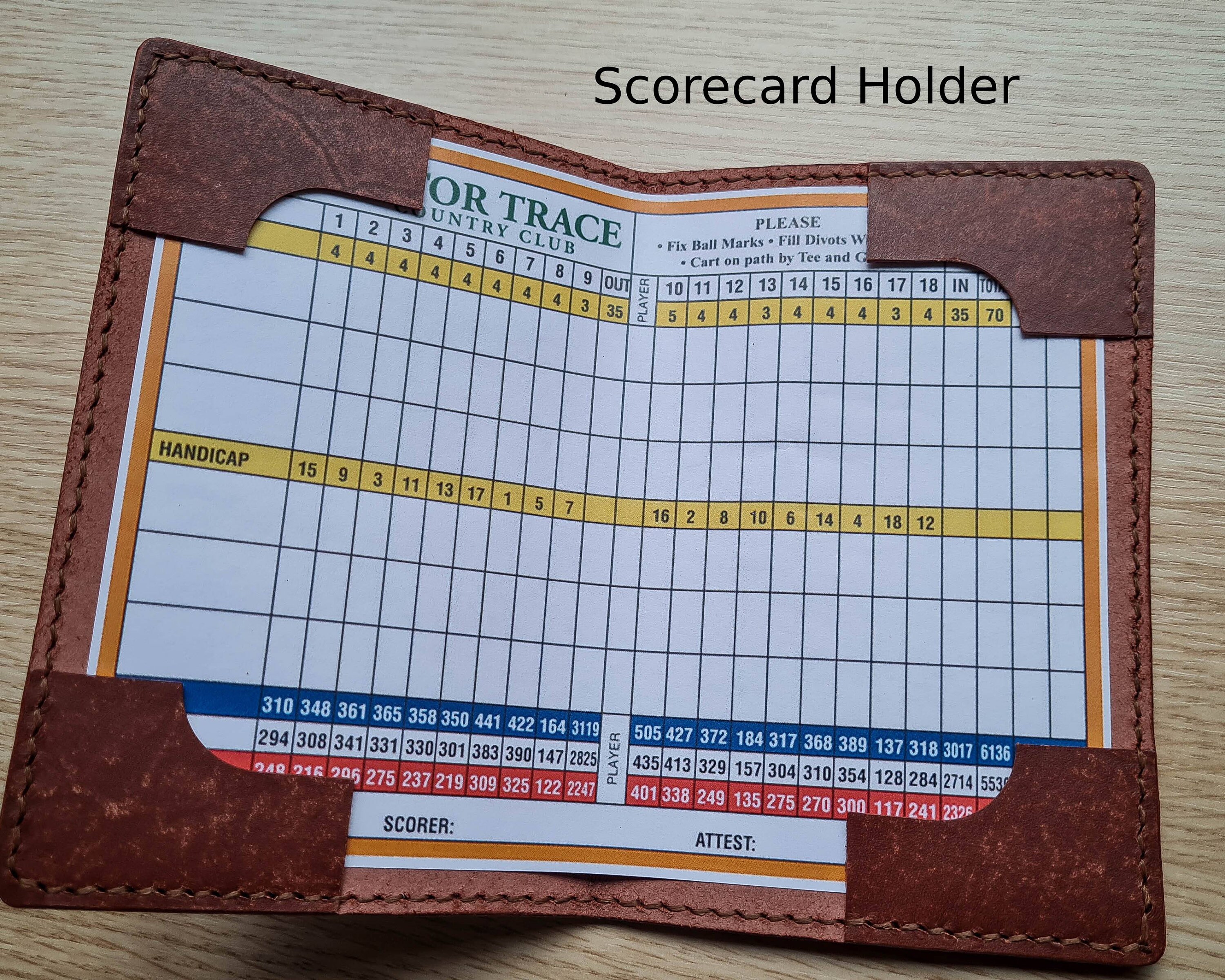 Personalized Golf Yardage Book Holder Leather Yardage Book Etsy