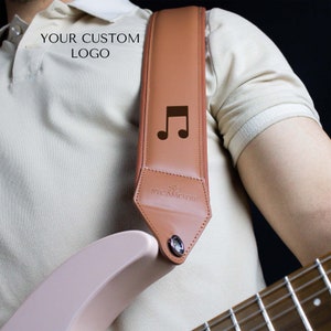 Premium Leather Guitar Strap, Customizable Instrument Strap, Professional Padded Guitar Strap image 2