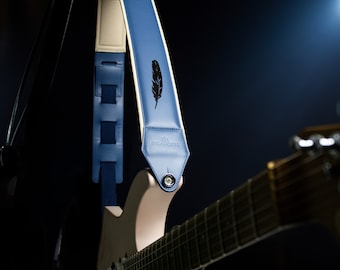 Tracolla per chitarra in pelle personalizzata per lui - Regolabile e adatta a tutti i tipi di chitarra - Regalo di Natale
