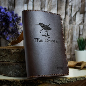 Porte-cartes de score de golf personnalisé fait main, Porte-livre personnalisé pour le métrage, cadeau de golf, amateurs de clubs de golf, accessoires de golf, couverture de livre métrage