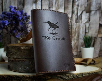 Handmade Custom Golf Scorecard Holder, Personalized Yardage Book Holder, Golf Gift, Golf Club Lovers, Golf Accessories, Yardage Book Cover