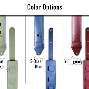 Leather Guitar Strap for Guitar Lovers, Personalized Guitarist Gift, Comfortable and Adjustable Guitar Strap, Graduation Gift image 7