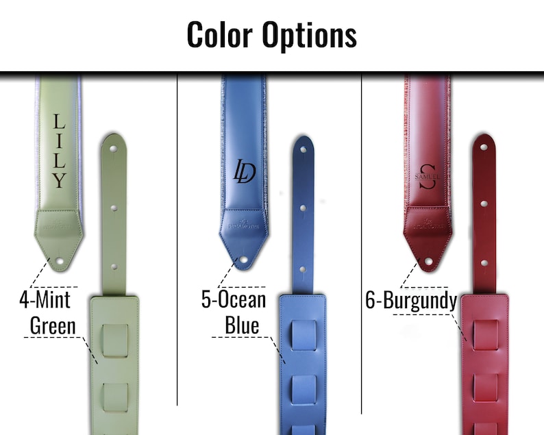 Leather Guitar Strap for Guitar Lovers, Personalized Guitarist Gift, Comfortable and Adjustable Guitar Strap, Graduation Gift image 7