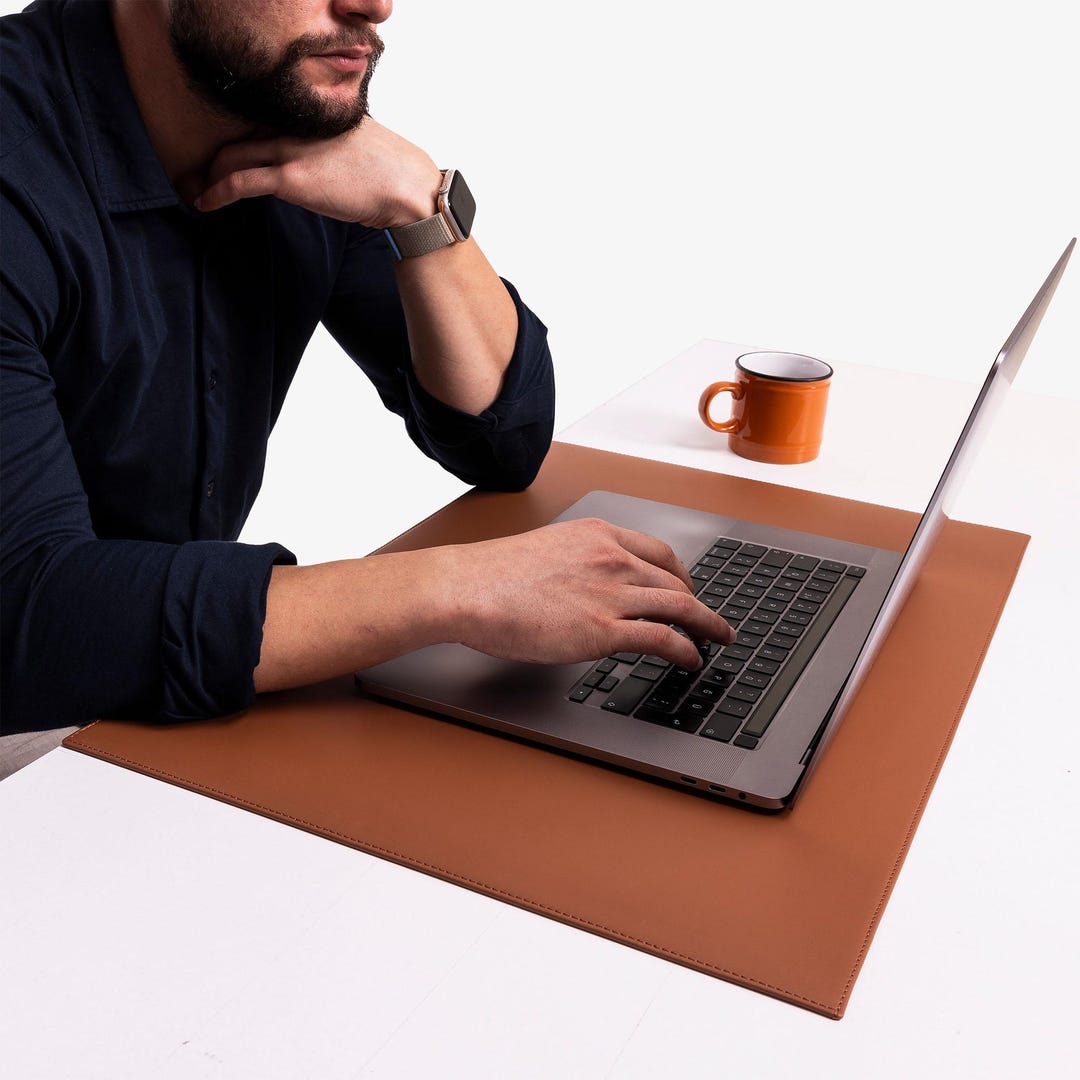 Luxury Leather Desk Mat | Custom Size Desk Pad | Personalized Desk ...