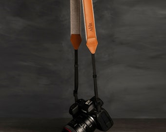 Custom Leather Camera Strap With Non-Slip Padded Design, DSLR-SLR Camera Strap