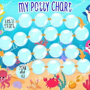 Toddler Potty Training Chart | PNG | PDF | digital download