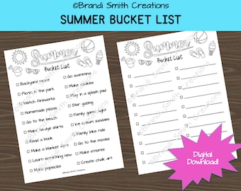 Summer Bucket List