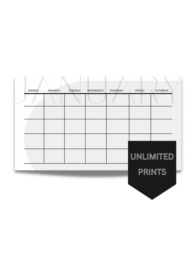 Modern Daily Planner Weekly Planner Monthly Calendar Etsy