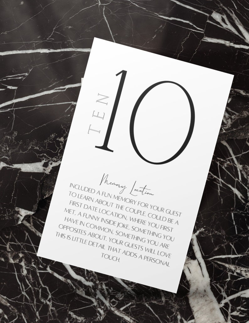 Table Numbers Template Wedding Table Number Signs Minimalist Etsy