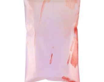 6x9 Eco Friendly Sustainable Poly Mailers, Cute Chic Stylish Small Shipping Bags, Fun Summer Printed Mailing Envelope | Acrylic Paint (Pink)