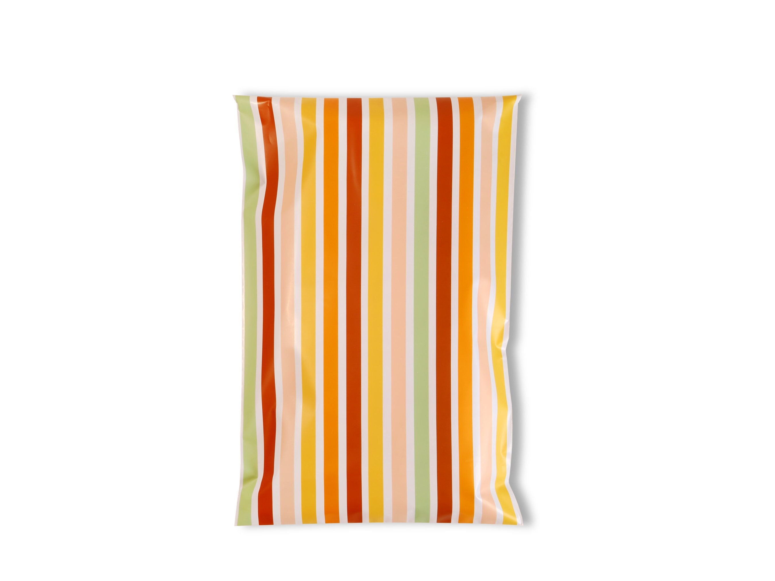 6x9 Eco Friendly Poly Mailers, Sustainable Small Shipping Bags, Cute Chic Retro Hippie Fun Summer Mailing Envelopes | Groovy Boho (Stripes)