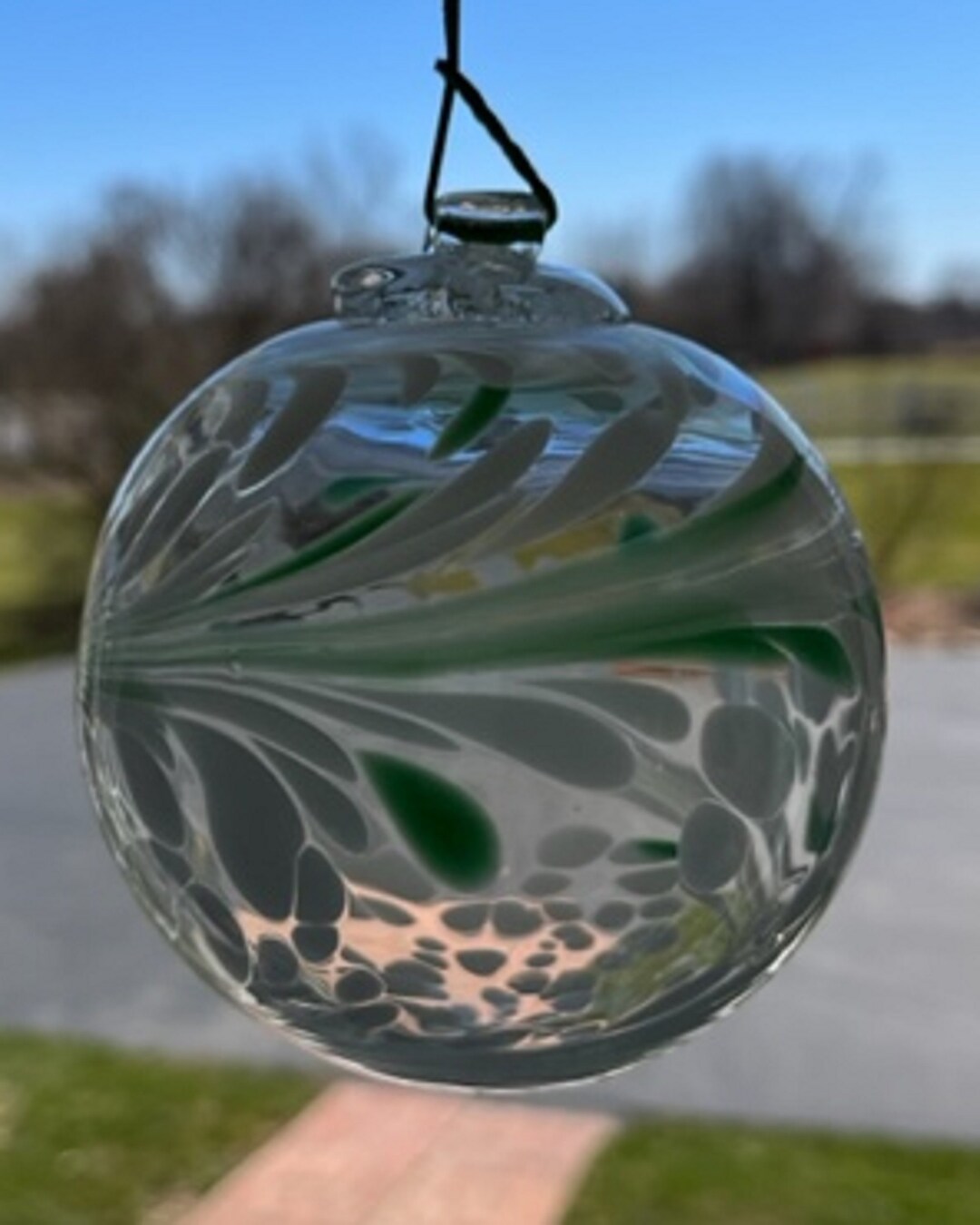 Hand Blown Glass Suncatcher, Friendship, Witch Ball, Handblown Art