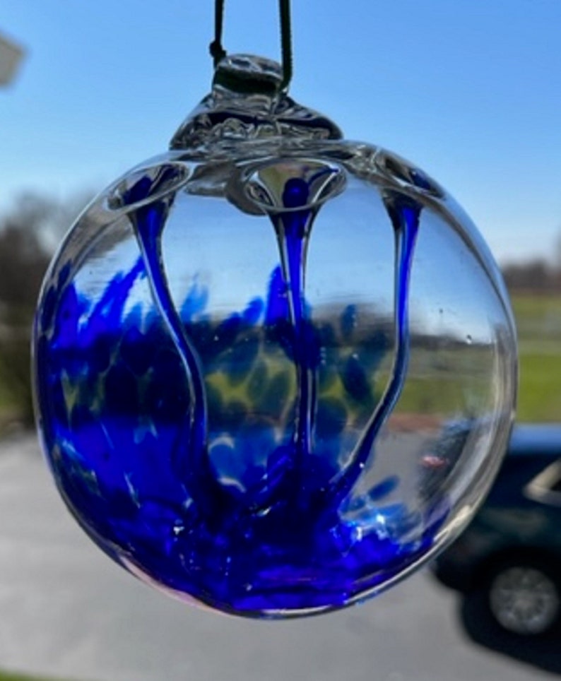 Hand Blown Glass Suncatcher Friendship Witch Ball Handblown Etsy