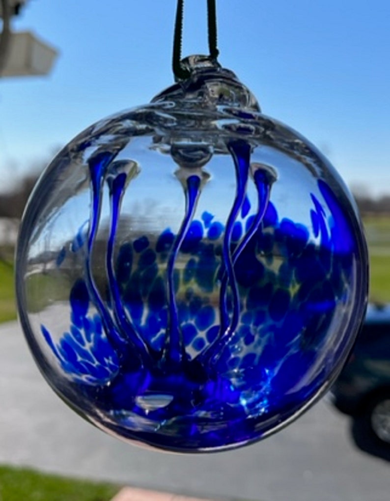 Hand Blown Glass Suncatcher Friendship Witch Ball Handblown Etsy