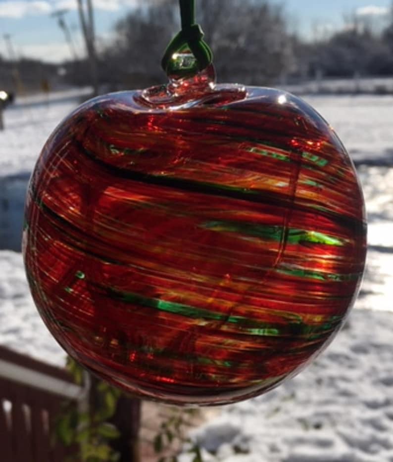Hand Blown Glass Suncatcher Friendship Witch Ball Handblown Etsy