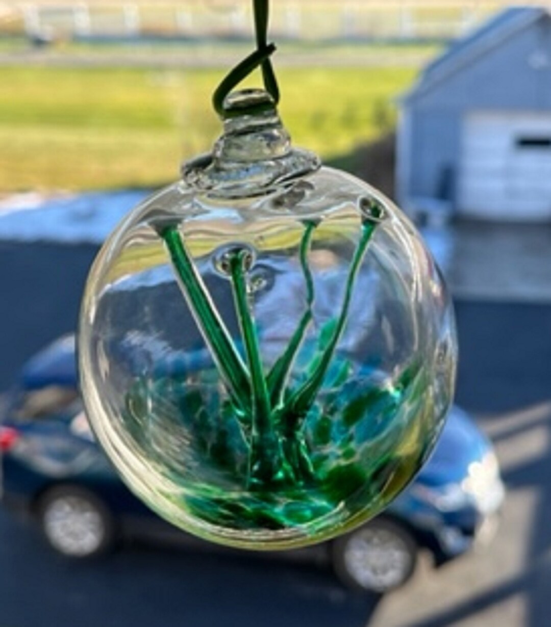 Hand Blown Glass Suncatcher, Friendship, Witch Ball, Handblown Art