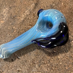 Glass Pipe, Glass Pipe with 3 long side horns, Cool Design Pipe, Hand Pipes, Glass Pipes, Glass Pipe Design
