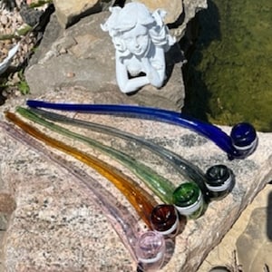 Gandalf Glass Pipe, Multi-Colors Glass Pipes, Cool Design Pipe, Hand Pipes, Custom Hand-blown 15" glass pipe