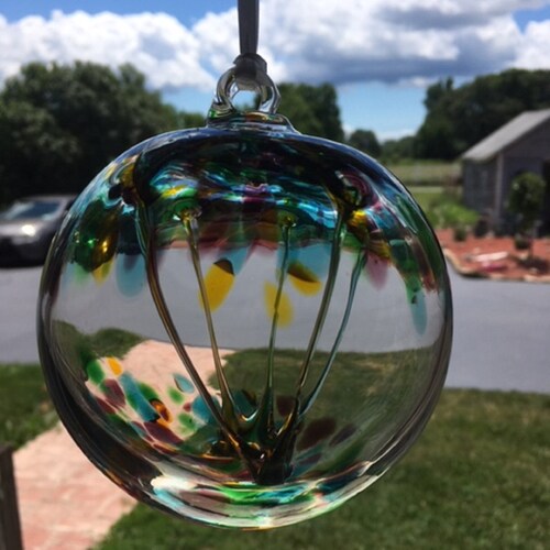 Hand Blown Glass Suncatcher Friendship Witch Ball Handblown Etsy