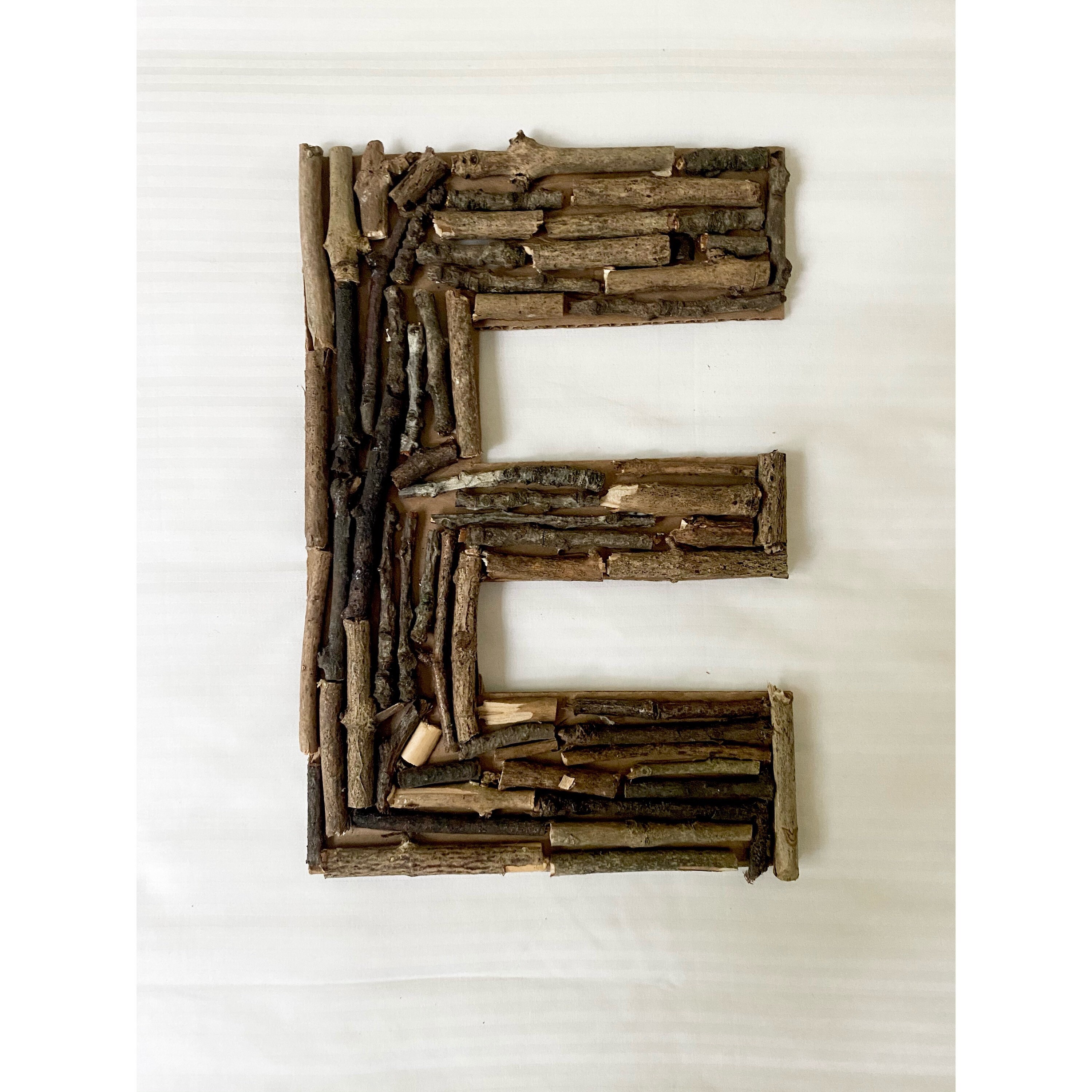 Handmade rustic stick letter Home decor Wall art Etsy