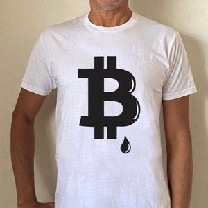 BITCOIN TEAR DROP t-shirt 100% cotton tee shirt hodl crypto currency btc maxi xrp blockchain shirt motivational investor gift