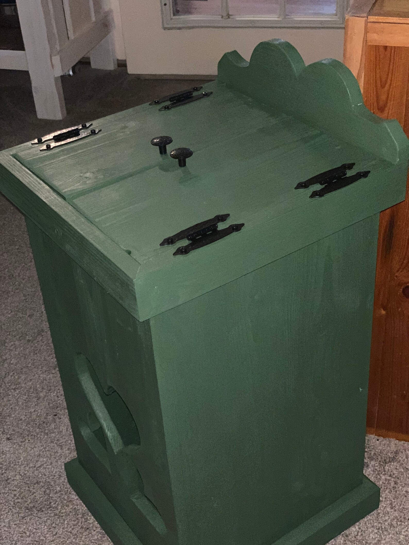 Rustic Kitchen Garbage Can Etsy