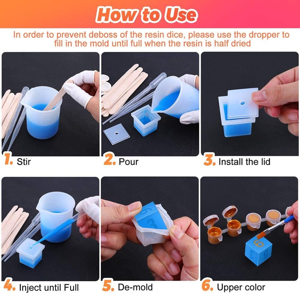 Resin Dice Molds Handmade 19 Styles Polyhedral Game Dice Etsy