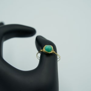 Teal and Gold Ring (Size 9.5)