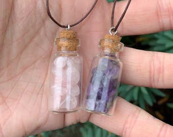 Crystal Jar Charmed Necklace