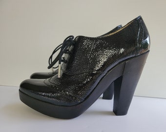 Vintage Michael Kors platform shoes for women, Size 8 M,black heels,platform heels,