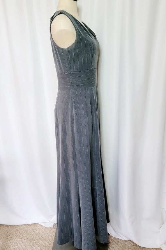 Vintage gray strap long Halter dress,halter dress… - image 4