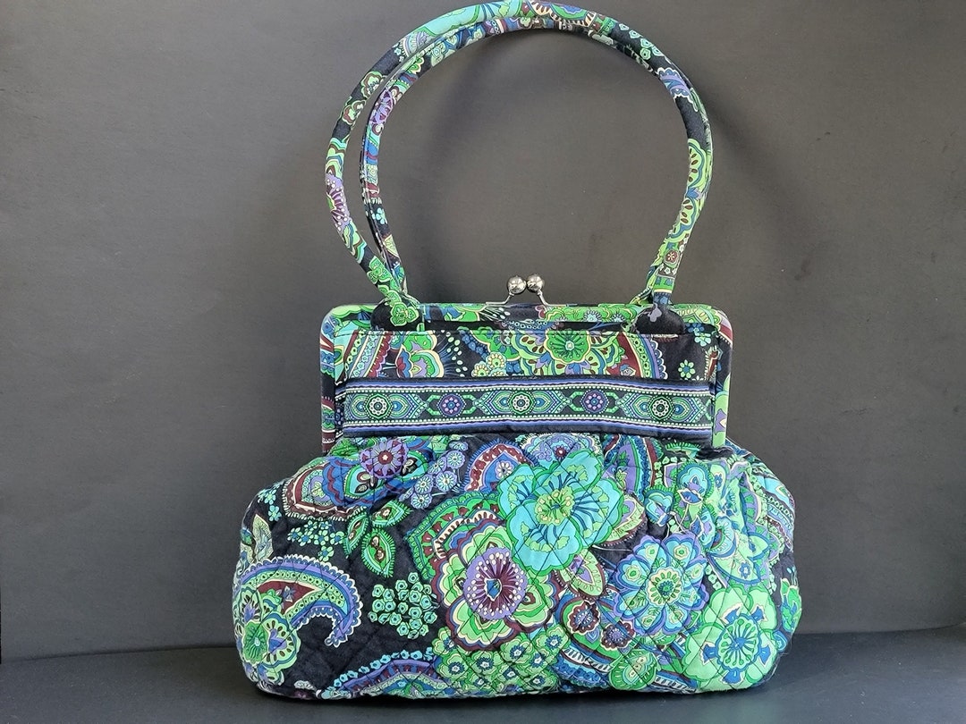Vera Bradley Fabric Quilted Kiss Clasp Handbags Vera Bradley Etsy