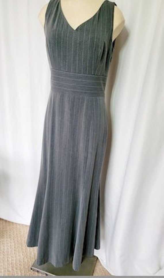 Vintage gray strap long Halter dress,halter dress… - image 3