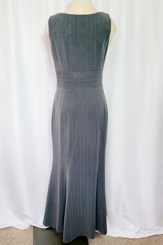 Vintage gray strap long Halter dress,halter dress… - image 7
