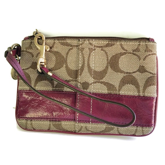 Buy Coach Small Wristlet with Heart Print | Red & Brown Color Women | AJIO  LUXE