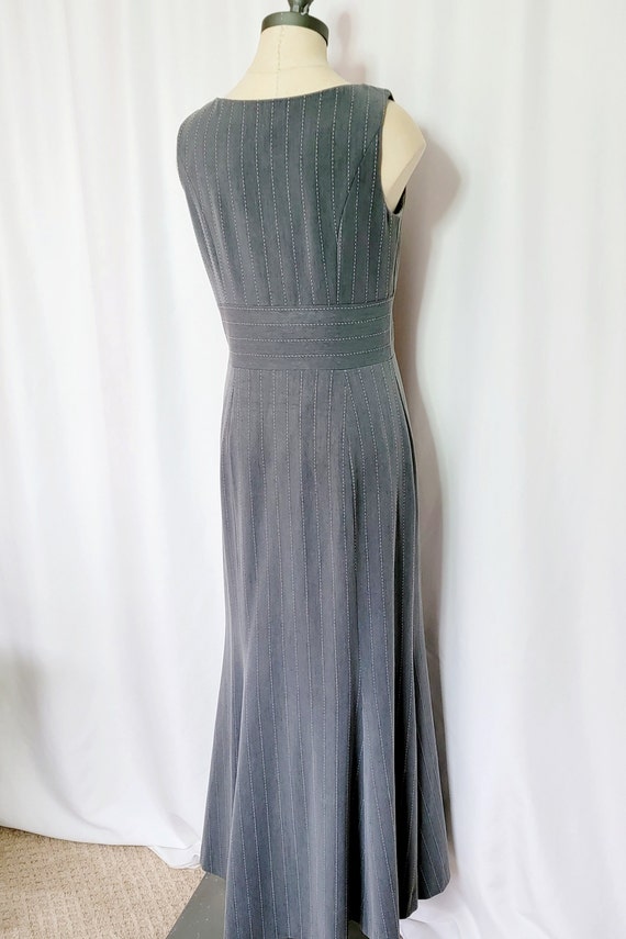 Vintage gray strap long Halter dress,halter dress… - image 5