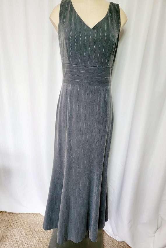 Vintage gray strap long Halter dress,halter dress… - image 6