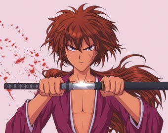 Anime Swordsman Print