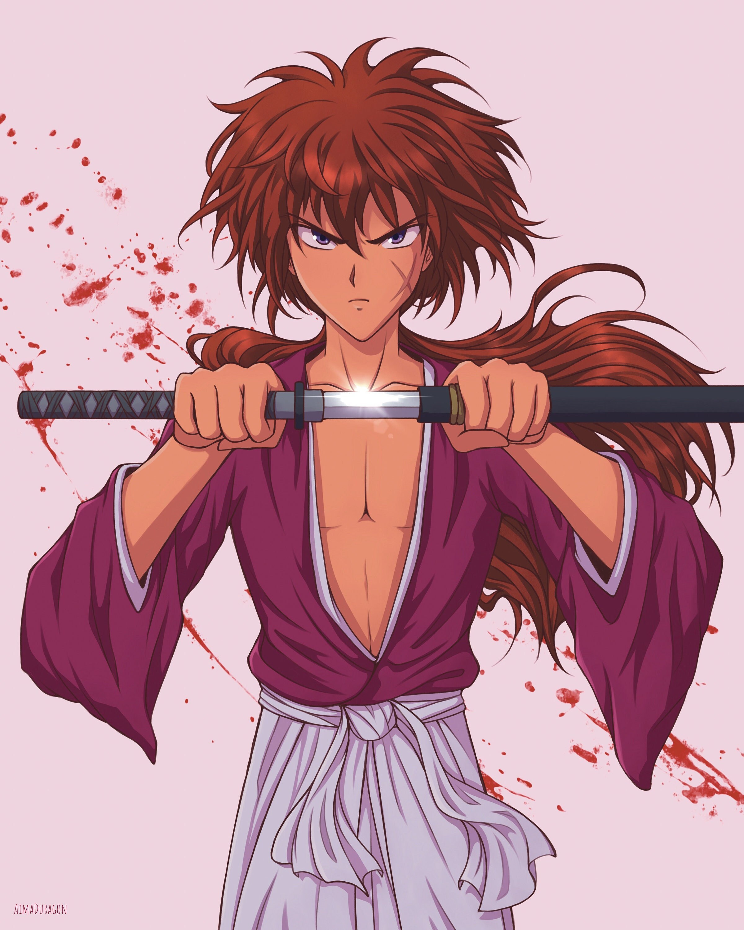 Himura Kenshin Rurouni Kenshin Manga Art Board Print for Sale by  zskasherman