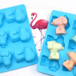 Snoopy Dog Shape Silicone Chocolate Wax Melt Soap Jelly Ice Mould Baking Baking UK seller