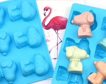 Snoopy Dog Shape Silicone Chocolate Wax Melt Soap Jelly Ice Mould Baking Baking UK seller