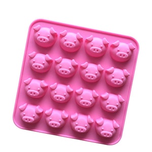Pig Face Silicone Chocolate Wax Melt Soap Jelly Ice Mould Baking Baking UK seller