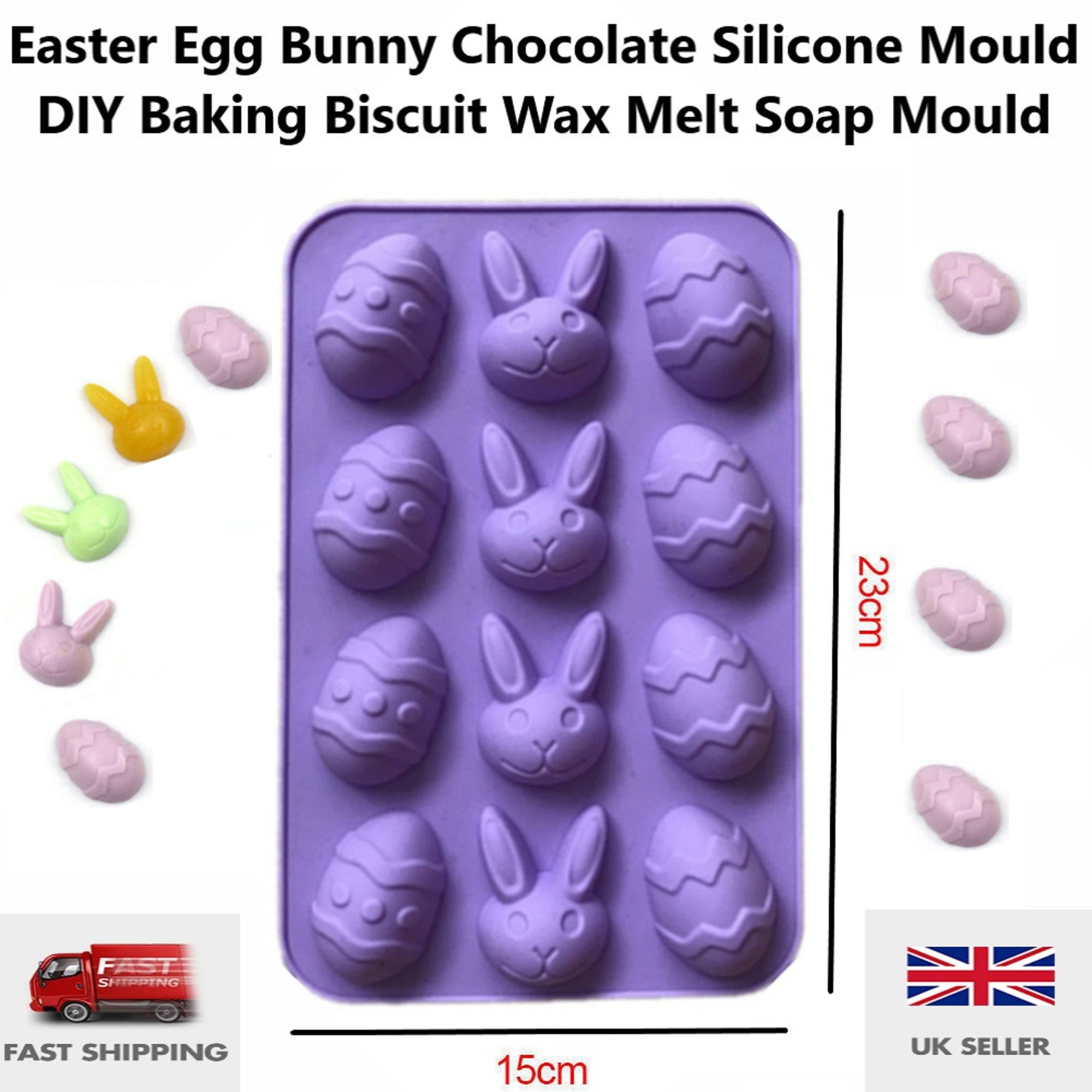 Medium Egg Silicone Mould, Plaster Egg Mould, Wax Mould, 