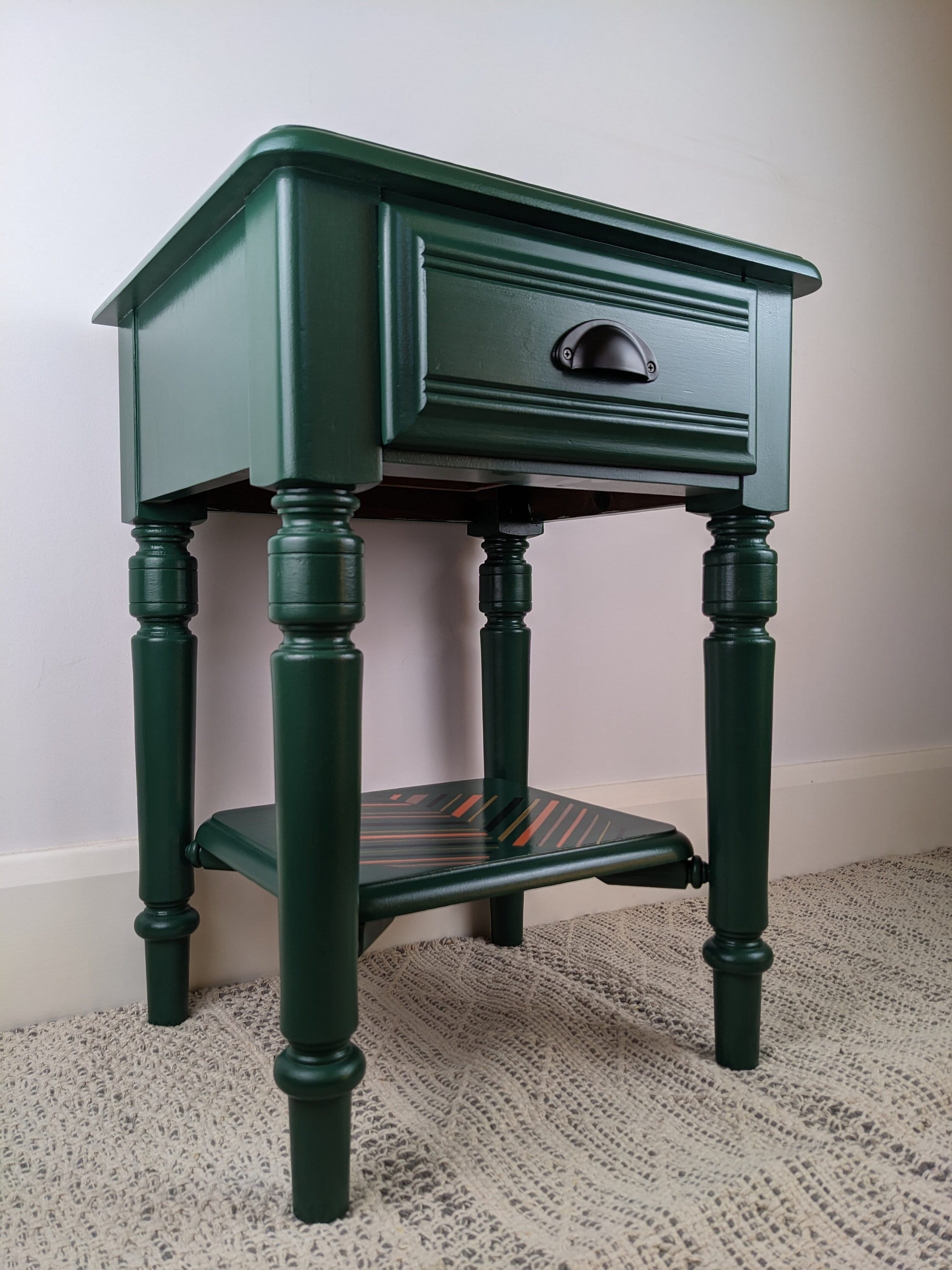 Green Colourful Side Table Etsy Canada