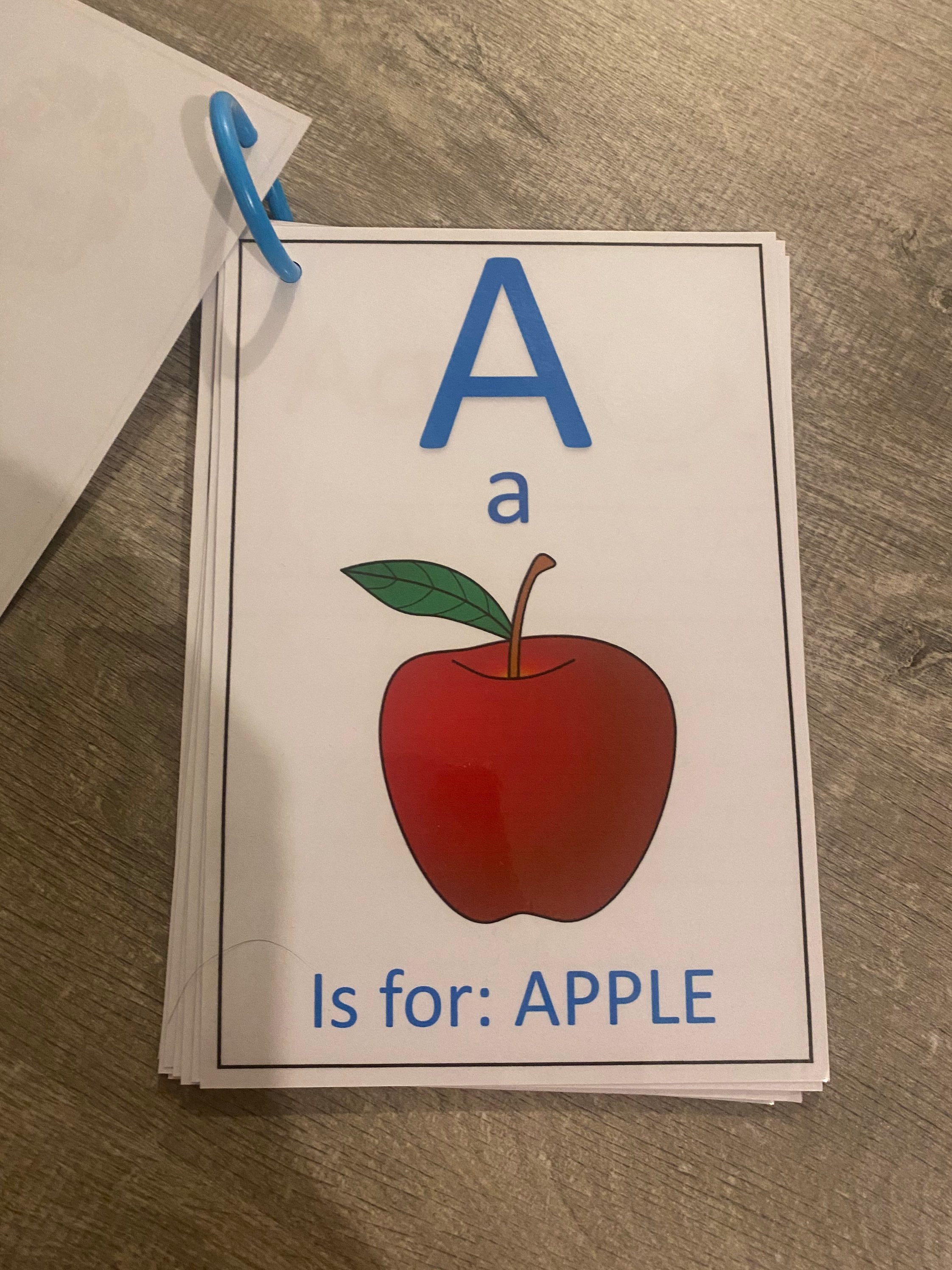 Personalised Alphabet flip cards Etsy