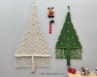 Macrame Christmas Tree Wall Hanging, Boho Xmas Tree, Christmas Ornaments, Christmas Gifts, Christmas Tree Décor, Xmas Décor, Winter Décor